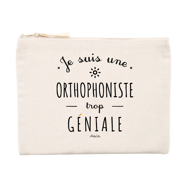 Pochette - Une Orthophoniste trop Géniale - Cadeau éco-responsable - Cadeau Personnalisable - Cadeaux-Positifs.com -Unique-Beige-