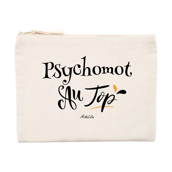 Pochette - Psychomot au Top - Matières recyclées - Cadeau Durable - Cadeau Personnalisable - Cadeaux-Positifs.com -Unique-Beige-