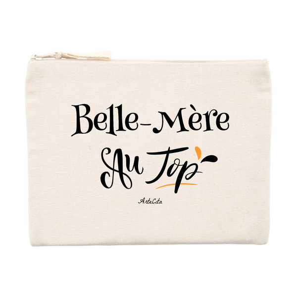 Pochette - Belle-Mère au Top - Matières recyclées - Cadeau Durable - Cadeau Personnalisable - Cadeaux-Positifs.com -Unique-Beige-