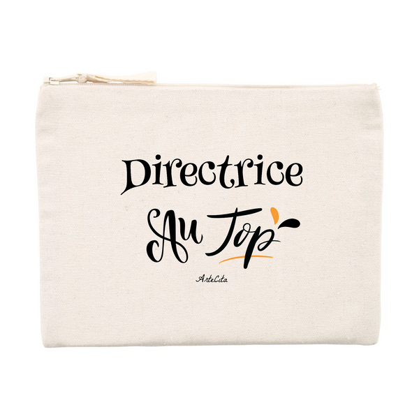 Pochette - Directrice au Top - Matières recyclées - Cadeau Durable - Cadeau Personnalisable - Cadeaux-Positifs.com -Unique-Beige-