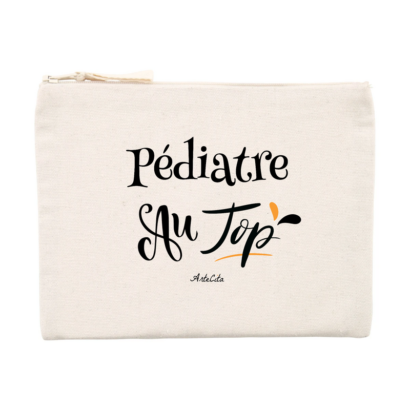 Cadeau anniversaire : Pochette - Pédiatre au Top - Matières recyclées - Cadeau durable - Cadeau Personnalisable - Cadeaux-Positifs.com -Unique-Beige-