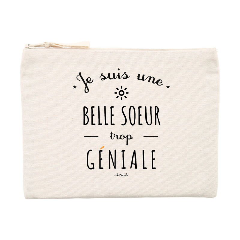 Cadeau anniversaire : Pochette - Une Belle Soeur trop Géniale - Cadeau Original & Durable - Cadeau Personnalisable - Cadeaux-Positifs.com -Unique-Beige-