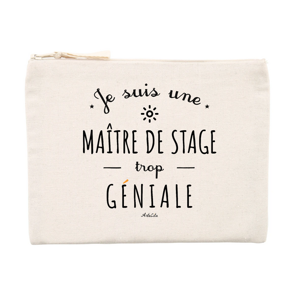 Pochette - Une Maître de Stage trop Géniale - Cadeau éco-responsable - Cadeau Personnalisable - Cadeaux-Positifs.com -Unique-Beige-