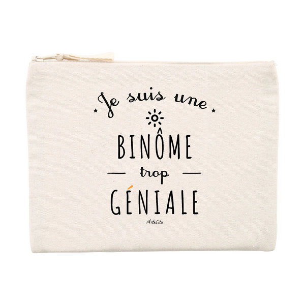 Pochette - Une Binôme trop Géniale - Cadeau éco-responsable - Cadeau Personnalisable - Cadeaux-Positifs.com -Unique-Beige-