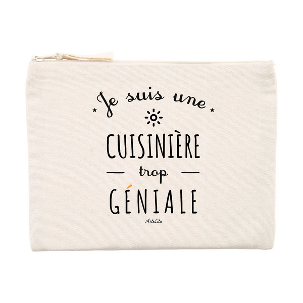 Pochette - Une Cuisinière trop Géniale - Cadeau Durable - Cadeau Personnalisable - Cadeaux-Positifs.com -Unique-Beige-