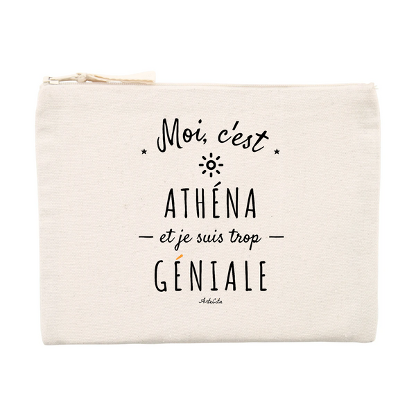 Pochette - Athéna est trop Géniale - Cadeau Durable & Original - Cadeau Personnalisable - Cadeaux-Positifs.com -Unique-Beige-