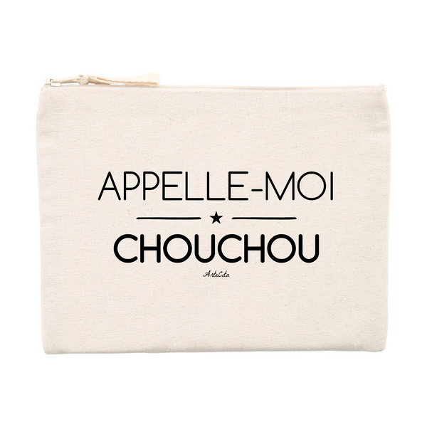 Pochette - Appelle-moi Chouchou - Cadeau Original & Durable - Cadeau Personnalisable - Cadeaux-Positifs.com -Unique-Beige-
