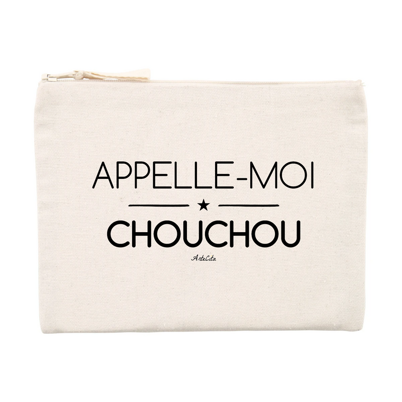 Cadeau anniversaire : Pochette - Appelle-moi Chouchou - Cadeau Original & Durable - Cadeau Personnalisable - Cadeaux-Positifs.com -Unique-Beige-