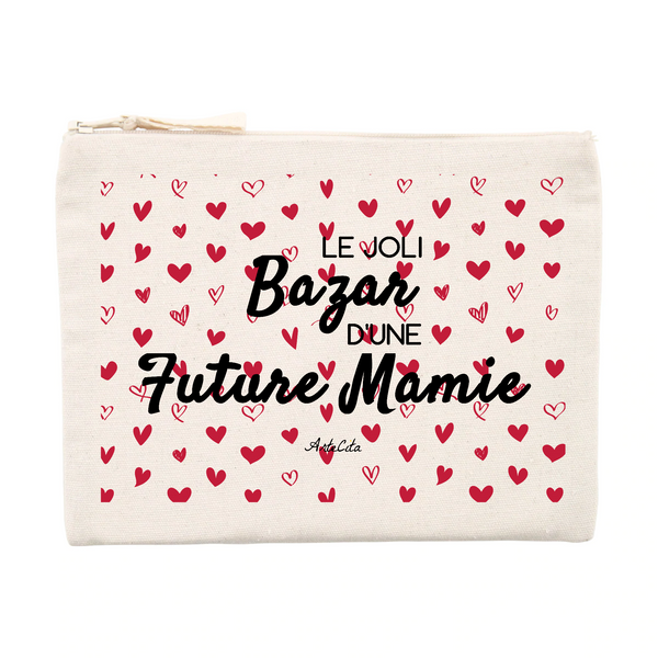Pochette - Le joli Bazar d'une Future Mamie - Cadeau Durable - Cadeau Personnalisable - Cadeaux-Positifs.com -Unique-Beige-