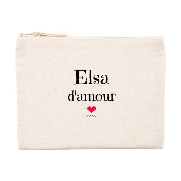 Pochette - Elsa d'amour - Matières recyclées - Cadeau Unique & Tendre - Cadeau Personnalisable - Cadeaux-Positifs.com -Unique-Beige-