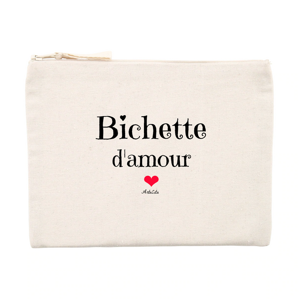 Pochette - Bichette d'amour - Matières recyclées - Cadeau Tendre - Cadeau Personnalisable - Cadeaux-Positifs.com -Unique-Beige-