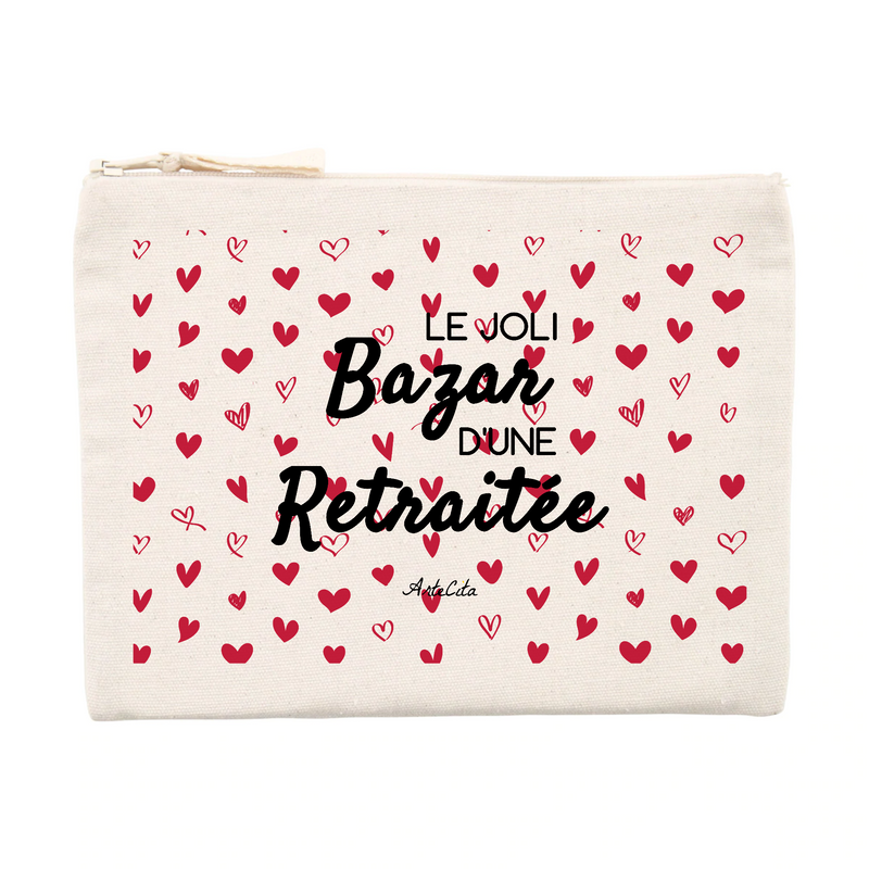 Cadeau anniversaire : Pochette - Le joli Bazar d'une Retraitée - Cadeau Durable & Original - Cadeau Personnalisable - Cadeaux-Positifs.com -Unique-Beige-