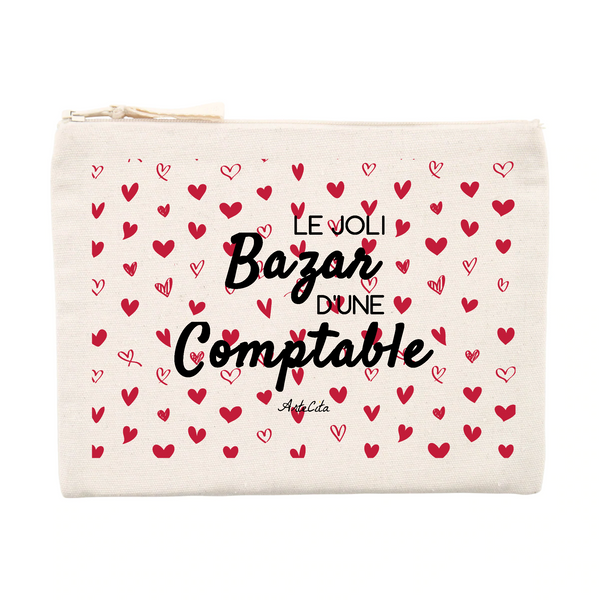 Pochette - Le joli Bazar d'une Comptable - Cadeau Durable & Original - Cadeau Personnalisable - Cadeaux-Positifs.com -Unique-Beige-