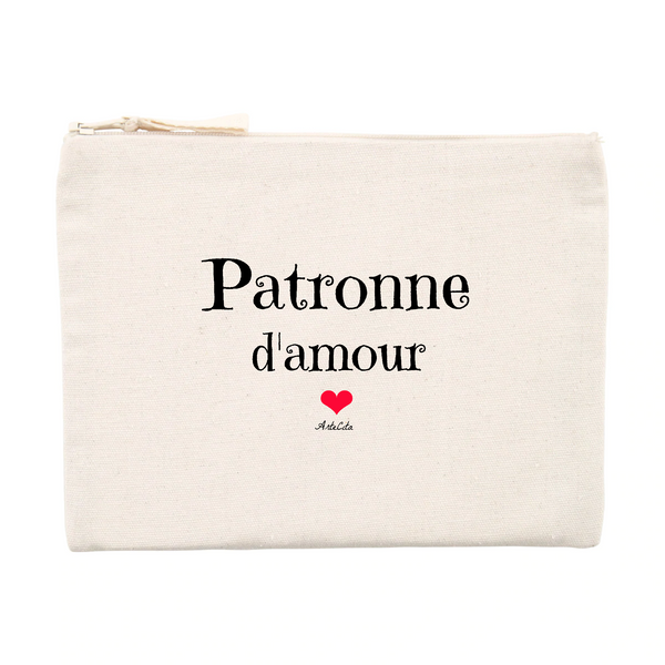 Pochette - Patronne d'amour - Matières recyclées - Cadeau Unique - Cadeau Personnalisable - Cadeaux-Positifs.com -Unique-Beige-