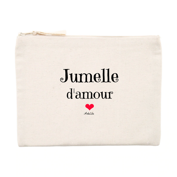 Pochette - Jumelle d'amour - Matières recyclées - Cadeau Tendre - Cadeau Personnalisable - Cadeaux-Positifs.com -Unique-Beige-