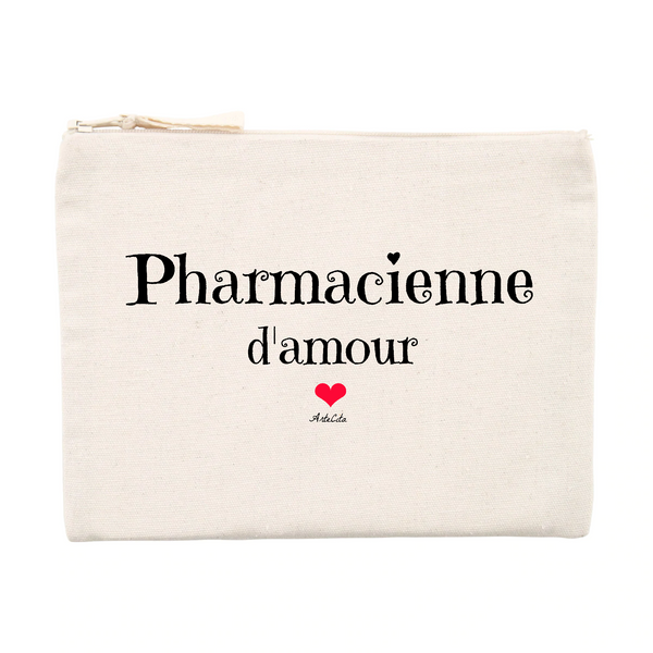 Pochette - Pharmacienne d'amour - Matières recyclées - Cadeau Tendre - Cadeau Personnalisable - Cadeaux-Positifs.com -Unique-Beige-