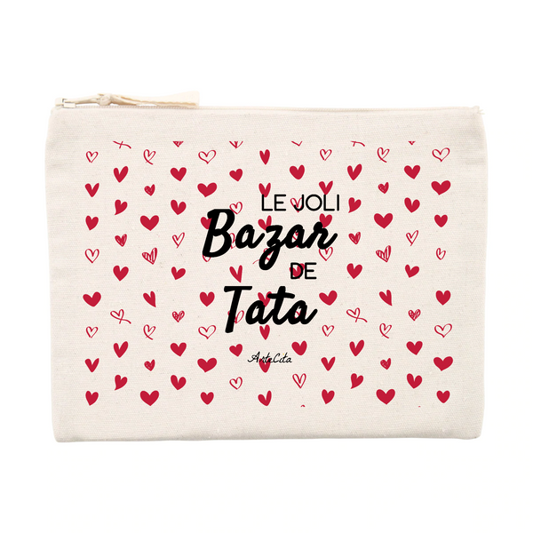 Pochette - Le joli Bazar de Tata - Cadeau Durable & Original - Cadeau Personnalisable - Cadeaux-Positifs.com -Unique-Beige-