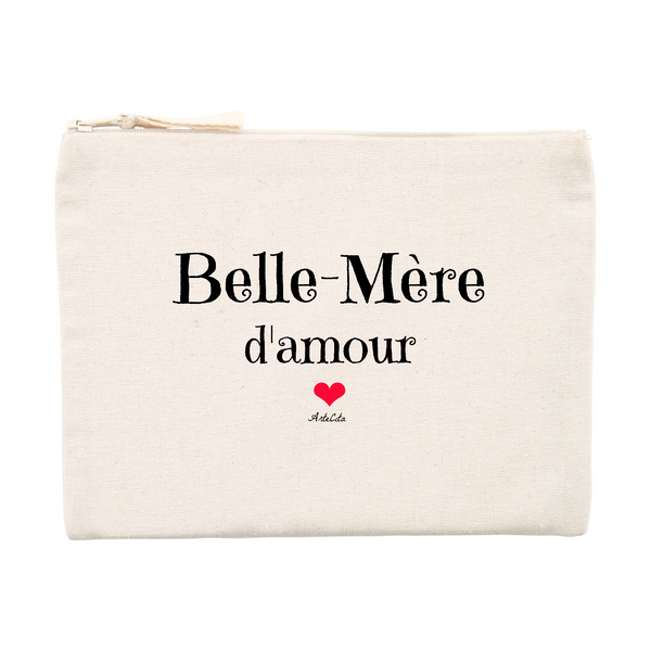 Pochette - Belle-Mère d'amour - Matières recyclées - Cadeau Tendre - Cadeau Personnalisable - Cadeaux-Positifs.com -Unique-Beige-