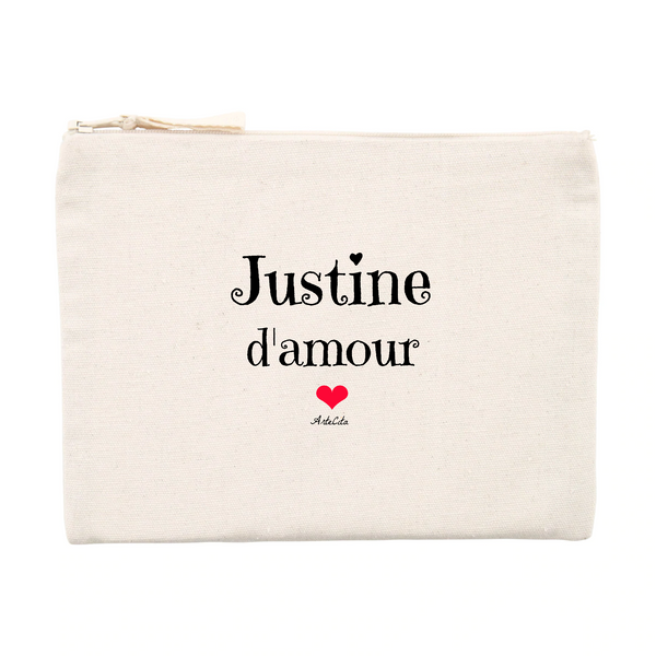 Pochette - Justine d'amour - Matières recyclées - Cadeau Original - Cadeau Personnalisable - Cadeaux-Positifs.com -Unique-Beige-