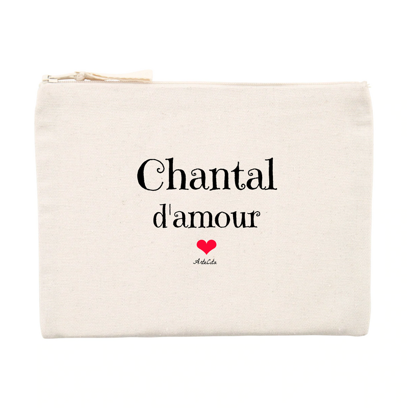 Cadeau anniversaire : Pochette - Chantal d'amour - Matières recyclées - Cadeau Original - Cadeau Personnalisable - Cadeaux-Positifs.com -Unique-Beige-