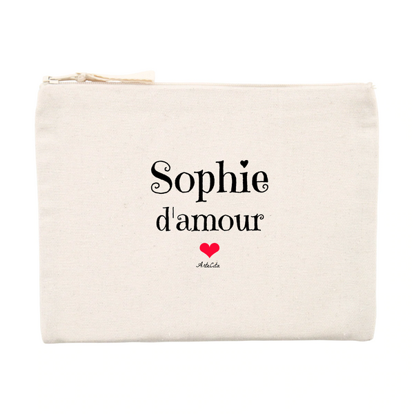 Pochette - Sophie d'amour - Matières recyclées - Cadeau Unique - Cadeau Personnalisable - Cadeaux-Positifs.com -Unique-Beige-