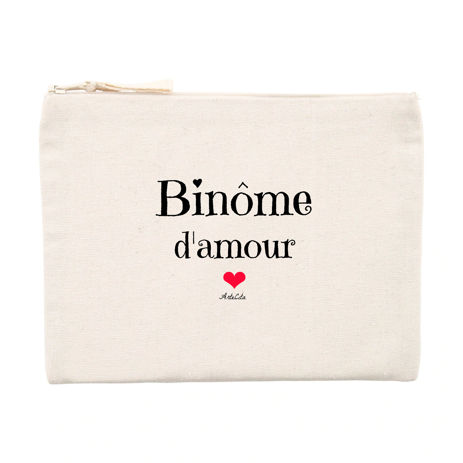 Pochette Binôme d'amour Matières recyclées Cadeau Unique