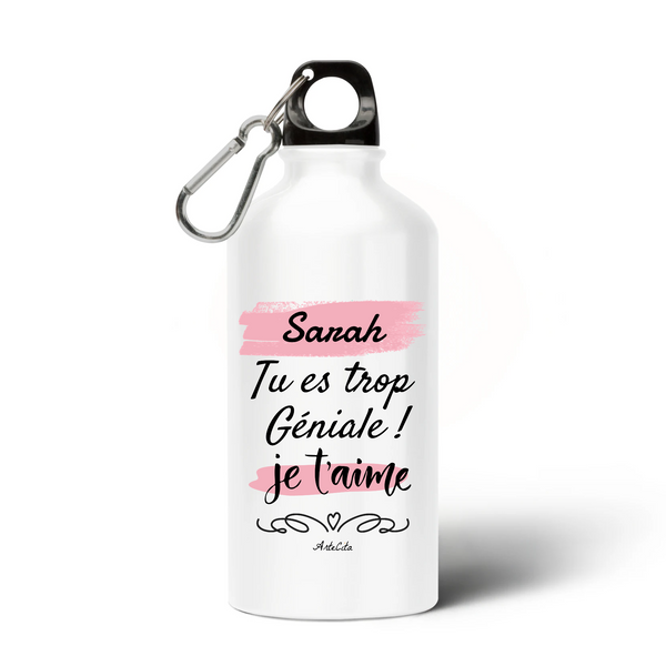 Gourde - Sarah je t'aime - Alu sans BPA - Cadeau Original - Cadeau Personnalisable - Cadeaux-Positifs.com -Unique-Blanc-