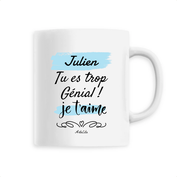 Mug - Julien je t'aime - 6 Coloris - Cadeau Tendre - Cadeau Personnalisable - Cadeaux-Positifs.com -Unique-Blanc-