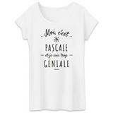 T-Shirt - Pascale est trop Géniale - Coton Bio - Cadeau Original - Cadeau Personnalisable - Cadeaux-Positifs.com -XS-Blanc-