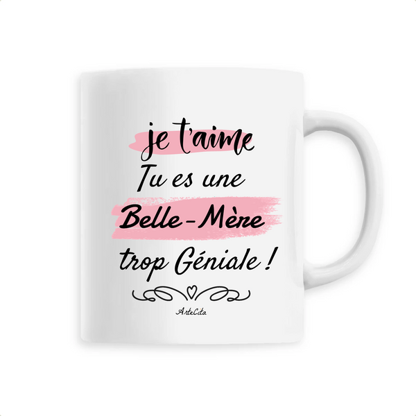 Mug - Belle-Mère je t'aime - 6 Coloris - Cadeau Original - Cadeau Personnalisable - Cadeaux-Positifs.com -Unique-Blanc-