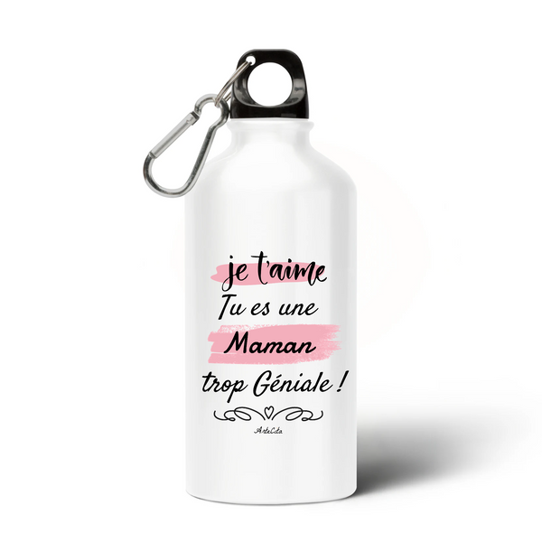 Gourde - Maman je t'aime - Alu sans BPA - Cadeau Original - Cadeau Personnalisable - Cadeaux-Positifs.com -Unique-Blanc-