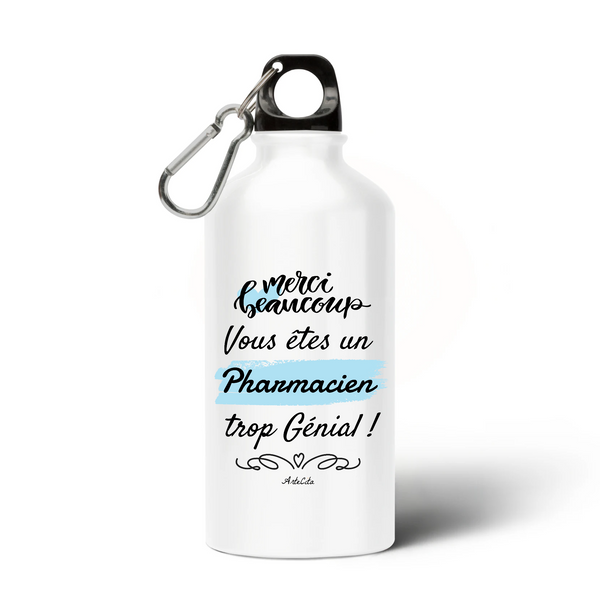Gourde - Merci Pharmacien - Alu sans BPA - Cadeau Durable - Cadeau Personnalisable - Cadeaux-Positifs.com -Unique-Blanc-