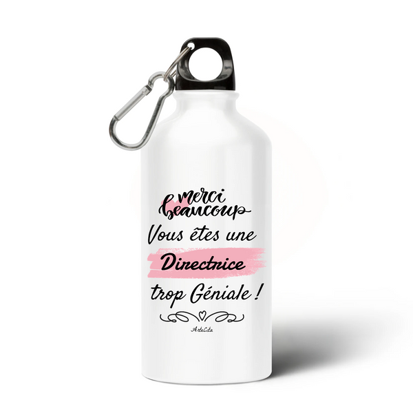 Gourde - Merci Directrice - Alu sans BPA - Cadeau Original - Cadeau Personnalisable - Cadeaux-Positifs.com -Unique-Blanc-