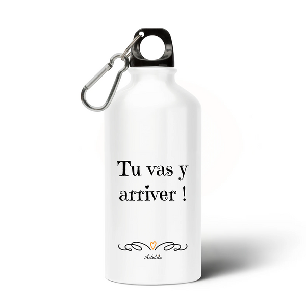 Gourde - Tu vas y arriver - Alu sans BPA - Cadeau Motivant - Cadeau Personnalisable - Cadeaux-Positifs.com -Unique-Blanc-
