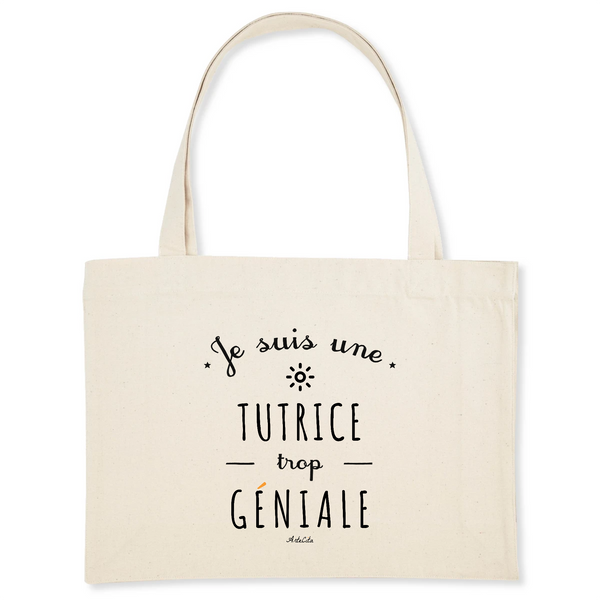 Grand Cabas - Une Tutrice trop Géniale - Cadeau éco-responsable - Cadeau Personnalisable - Cadeaux-Positifs.com -Unique-Blanc-