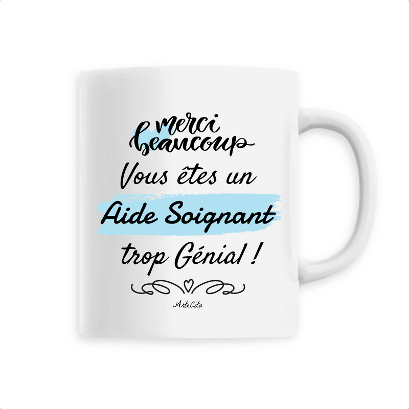 Cadeau anniversaire : Mug - Merci Aide Soignant - 6 Coloris - Cadeau Original - Cadeau Personnalisable - Cadeaux-Positifs.com -Unique-Blanc-