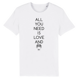 T-Shirt - All you need is Love and Video Games - Coton Bio - Cadeau Original - Cadeau Personnalisable - Cadeaux-Positifs.com -XS-Blanc-