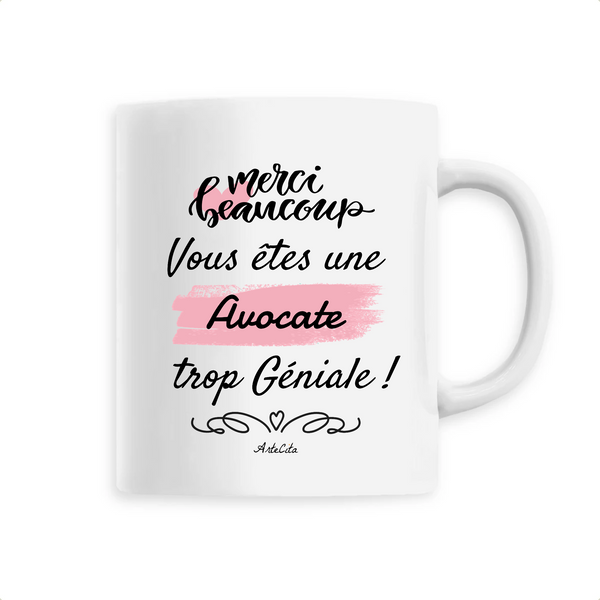 Mug - Merci Avocate - 6 Coloris - Cadeau Original - Cadeau Personnalisable - Cadeaux-Positifs.com -Unique-Blanc-