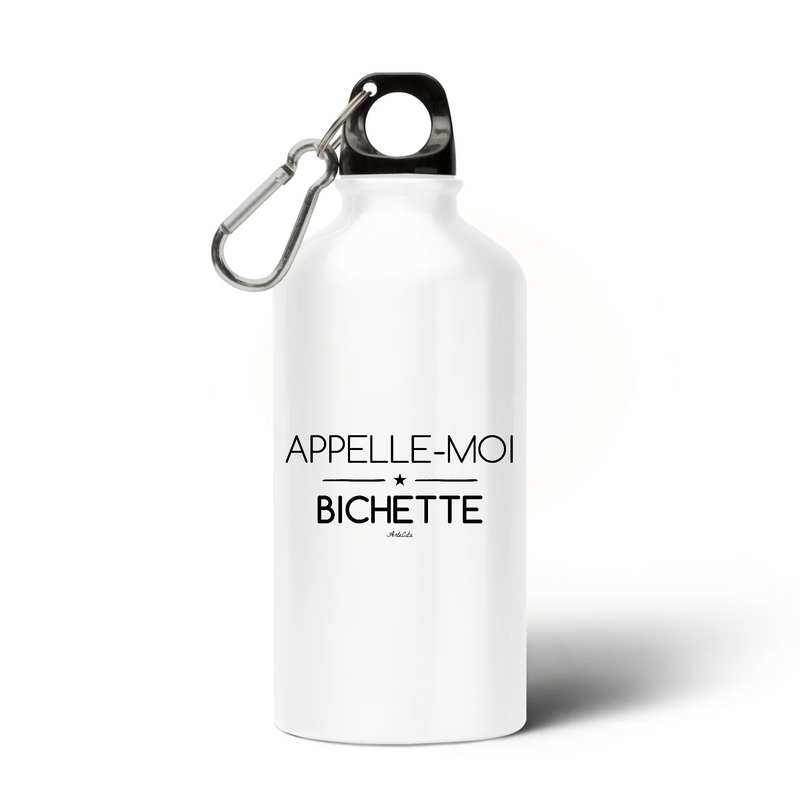 Cadeau anniversaire : Gourde - Appelle-moi Bichette - Alu sans BPA - Cadeau Original - Cadeau Personnalisable - Cadeaux-Positifs.com -Unique-Blanc-