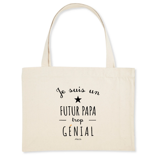 Grand Cabas - Un Futur Papa trop Génial - Cadeau Original - Cadeau Personnalisable - Cadeaux-Positifs.com -Unique-Blanc-