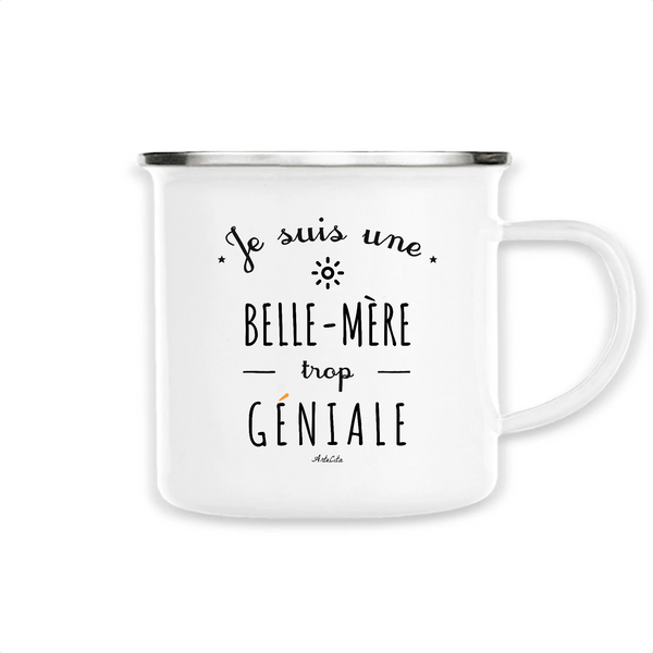 Mug - Une Belle-Mère trop Géniale - Métal émaillé - Cadeau Original - Cadeau Personnalisable - Cadeaux-Positifs.com -Unique-Blanc-