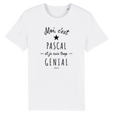 T-Shirt - Pascal est trop Génial - Coton Bio - Cadeau Original - Cadeau Personnalisable - Cadeaux-Positifs.com -XS-Blanc-