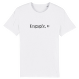T-Shirt - Engagée - Coton Bio - 7 Coloris - Cadeau Original - Cadeau Personnalisable - Cadeaux-Positifs.com -XS-Blanc-