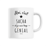 Mug - Sacha est trop Génial - 6 Coloris - Cadeau Original - Cadeau Personnalisable - Cadeaux-Positifs.com -Unique-Blanc-