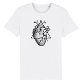 T-Shirt - Mon Coeur - Unisexe - Coton Bio - Cadeau Original - Cadeau Personnalisable - Cadeaux-Positifs.com -XS-Blanc-