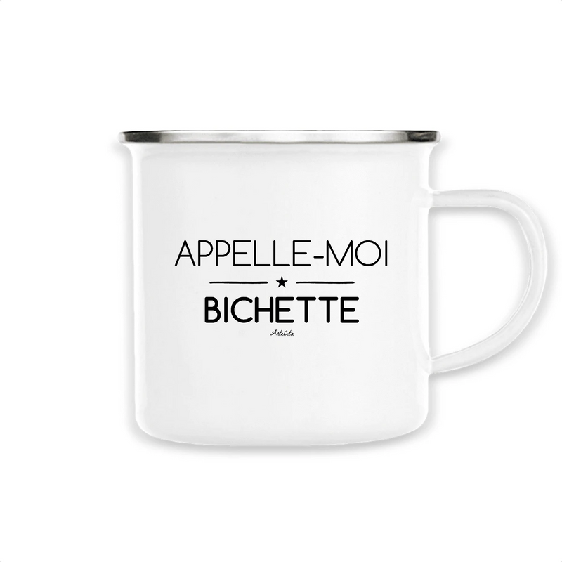 Cadeau anniversaire : Mug - Appelle-moi Bichette - Métal émaillé - Cadeau Original - Cadeau Personnalisable - Cadeaux-Positifs.com -Unique-Blanc-