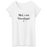 T-Shirt - Moi c'est Véronique - Coton Bio - Cadeau Original - Cadeau Personnalisable - Cadeaux-Positifs.com -XS-Blanc-