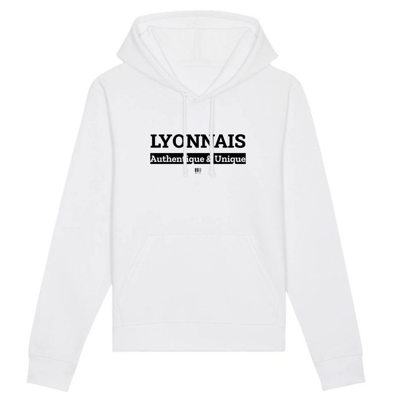 Cadeau anniversaire : Sweat à Capuche - Lyonnais - Coton Bio - 5 Coloris - Cadeau Original - Cadeau Personnalisable - Cadeaux-Positifs.com -XS-Blanc-