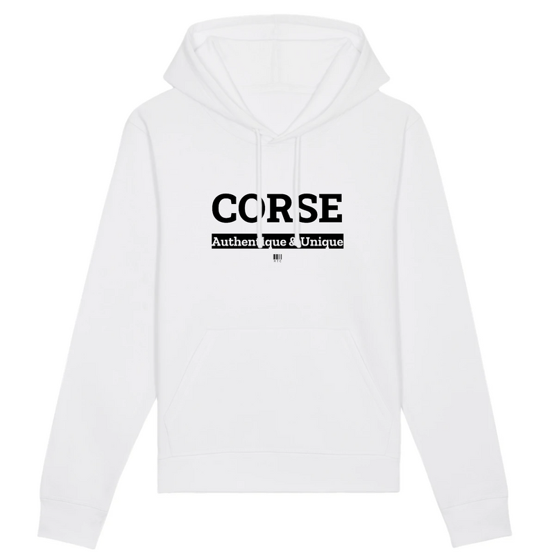 Cadeau anniversaire : Sweat à Capuche - Corse - Coton Bio - 5 Coloris - Cadeau Original - Cadeau Personnalisable - Cadeaux-Positifs.com -XS-Blanc-