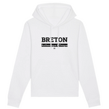 Sweat à Capuche - Breton - Coton Bio - 5 Coloris - Cadeau Original - Cadeau Personnalisable - Cadeaux-Positifs.com -XS-Blanc-